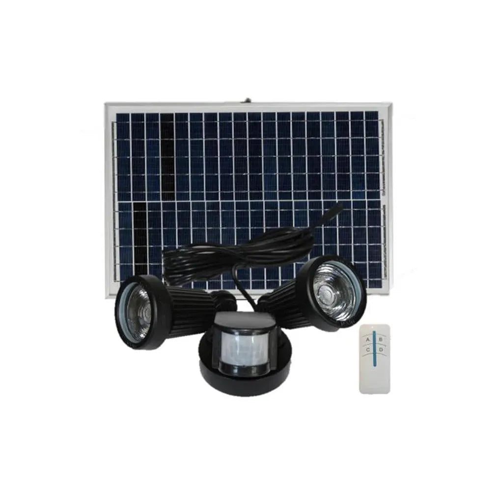 High Output 2x5w Flood Light with Remote Control + Sensor - Cool White