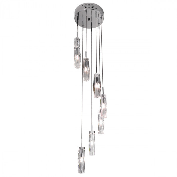 Twirl 8 Light Glass Pendant