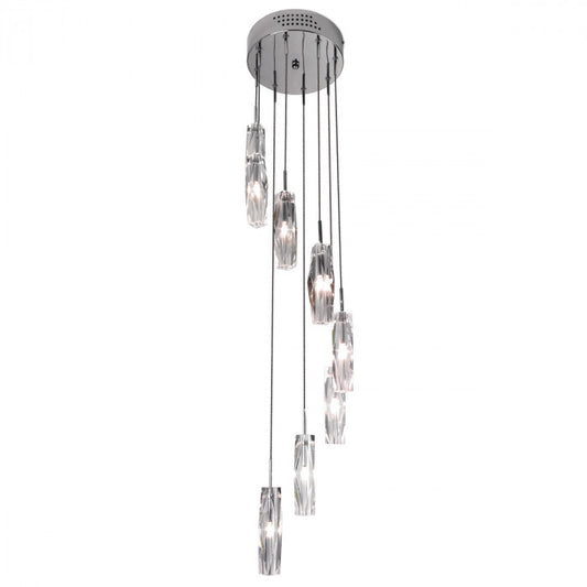 Twirl 8 Light Glass Pendant