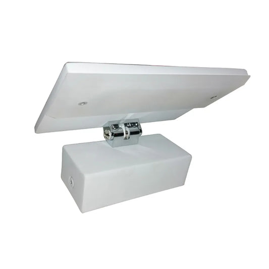 Rio: City Series Led Interior Matte White Rectangular Up Light 90° Adjustable Wall Light