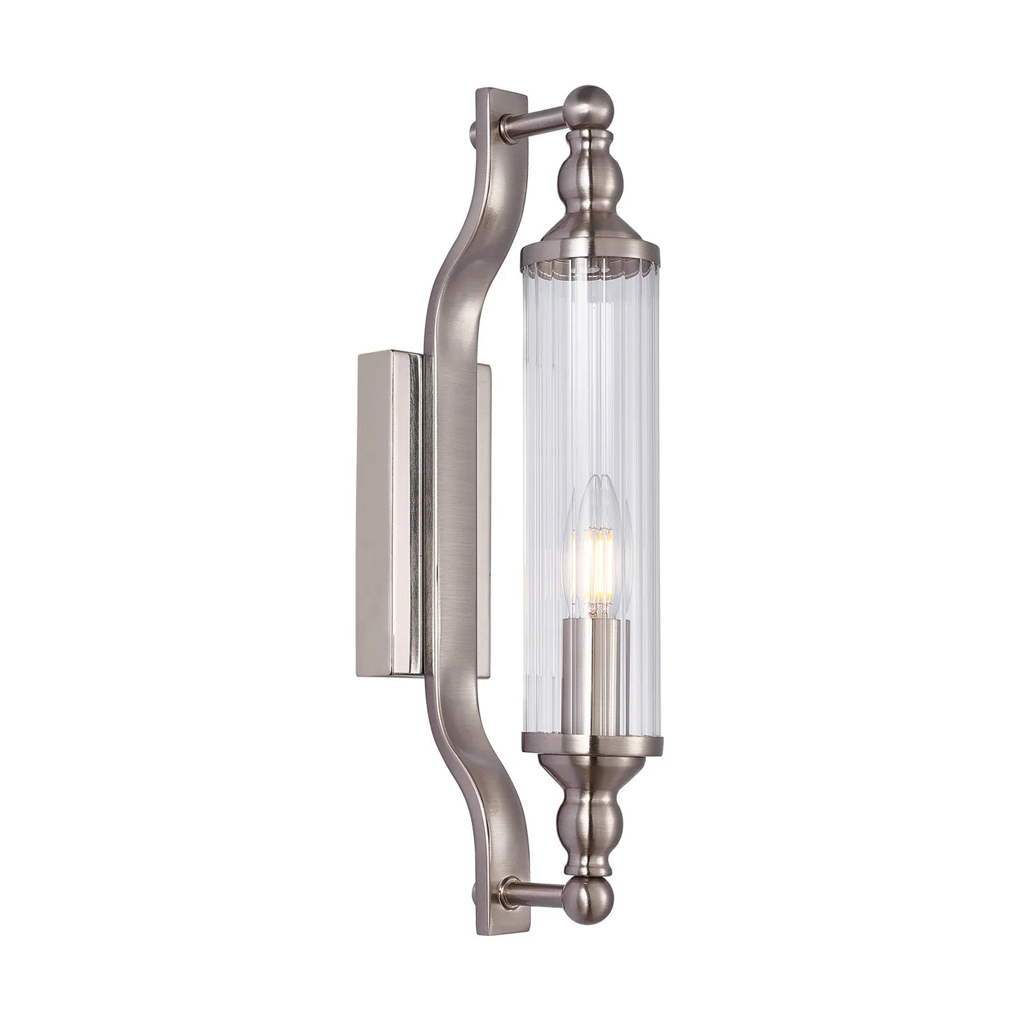 Rodillo: Interior Tubular Clear Glass Wall Lights