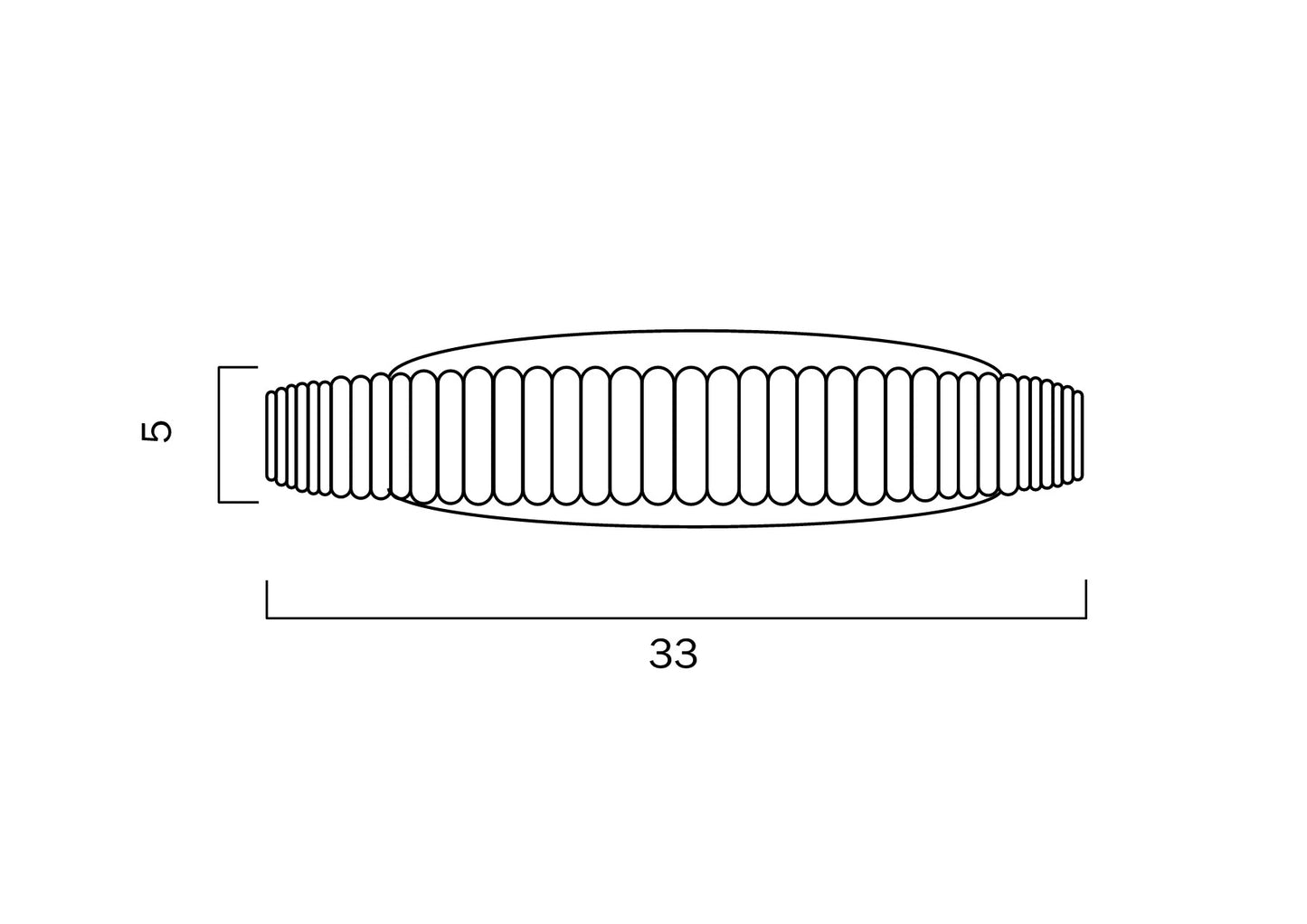 Rosario Ribbed CCT LED Oyster