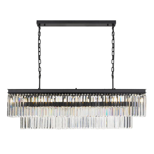 Serene 13 Light Crystal Bar Pendant Light