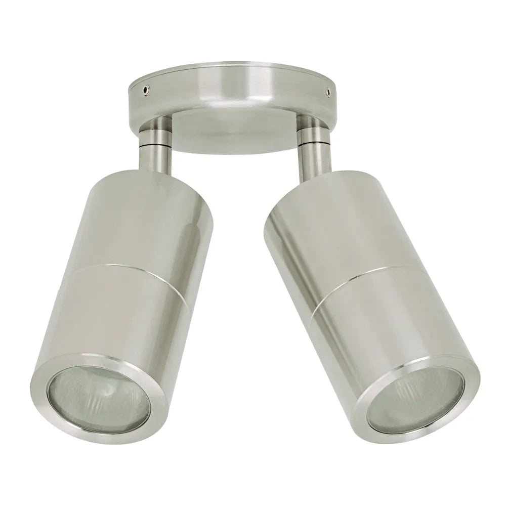 Shadow 2 Light Adjustable Spotlight - Stainless Steel