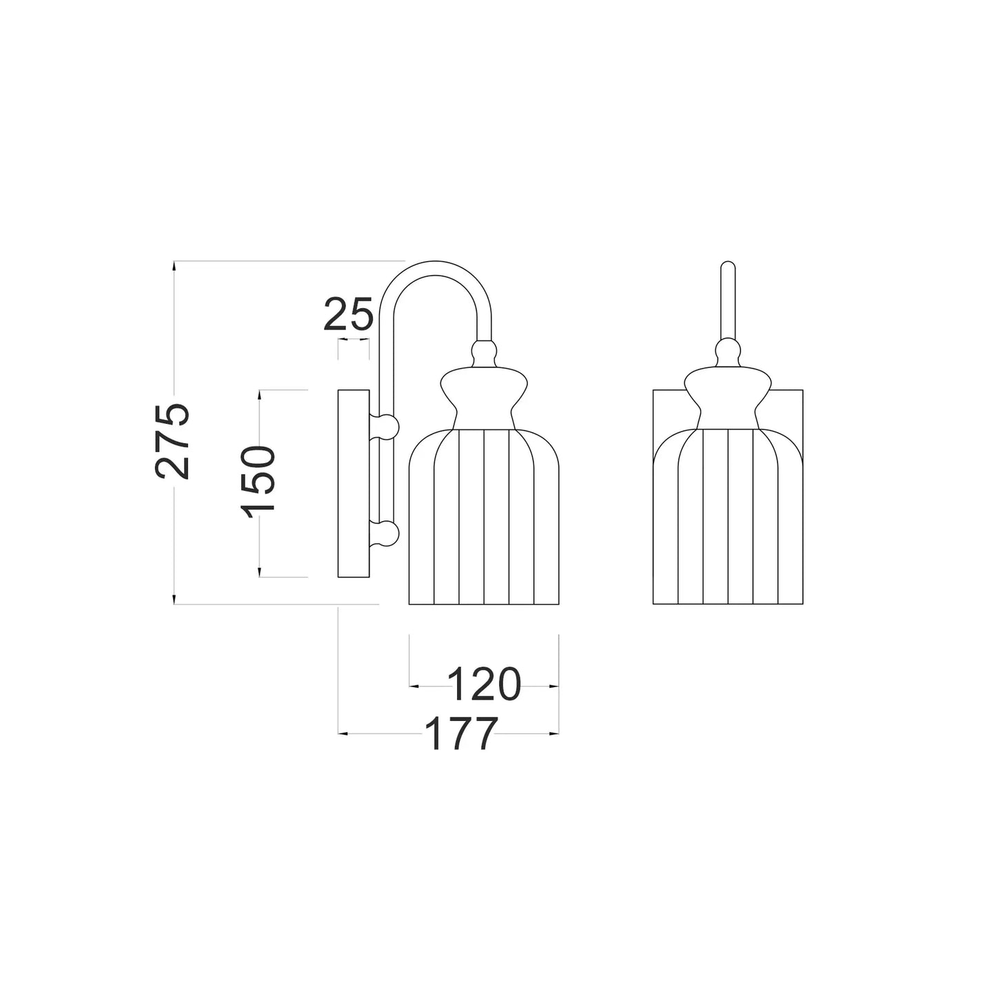 SINO: Interior Ellipse Single Clear Glass Shade Wall Lights