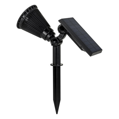High-Output Garden Spot Light with Attached Solar Panel