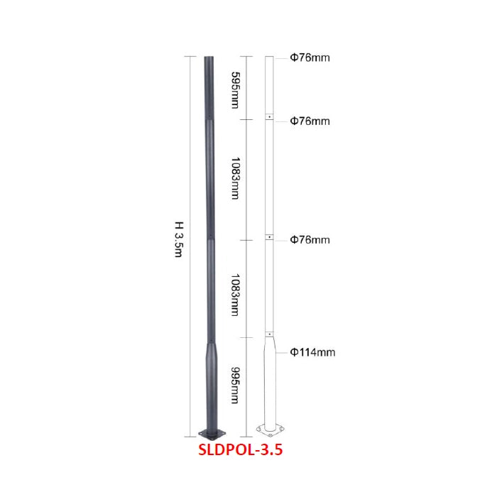 Sectional Galvanized Steel Poles
