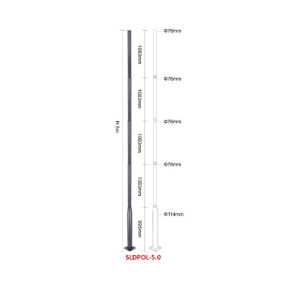 Sectional Galvanized Steel Poles