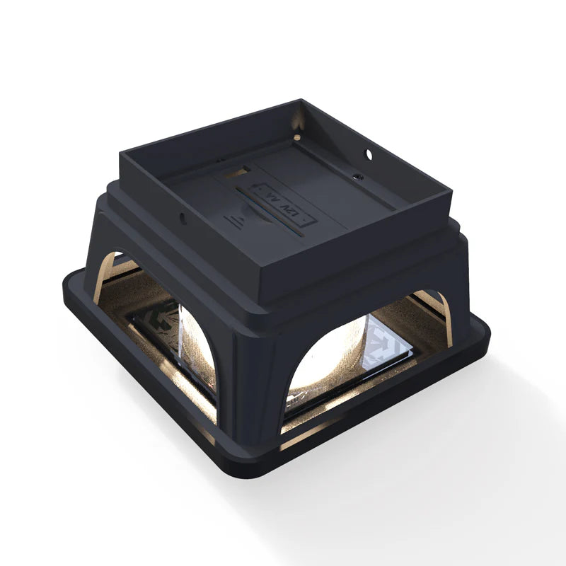 Contemporary Solar Post Topper - 2 Pack