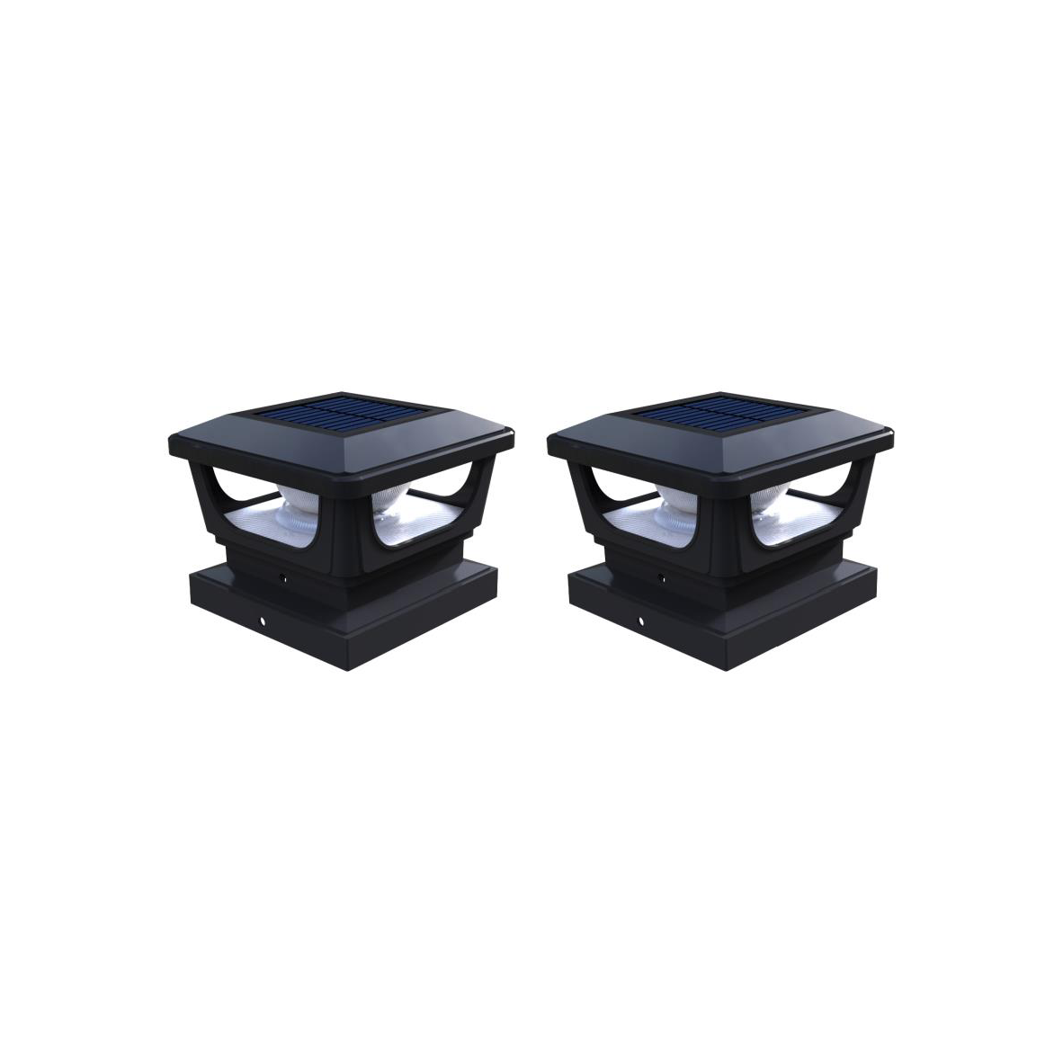 Contemporary Solar Post Topper - 2 Pack