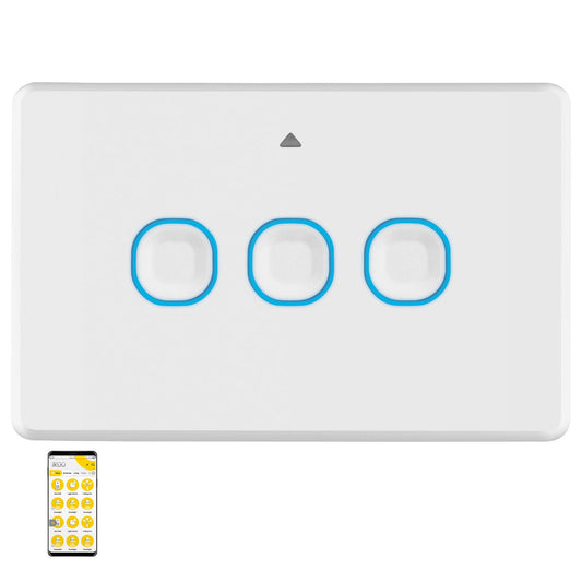 Ikuü Smart Zigbee Triple Gang Light Switch with Neutral