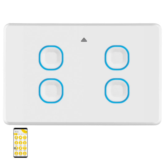 Ikuü Smart Zigbee Quad Gang Light Switch with Neutral