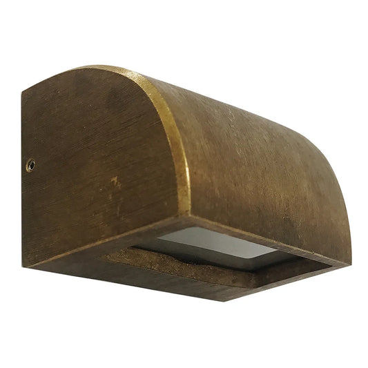 Ste: Exterior 12V Bronze Curved Surface Mounted Step / Wall Lights