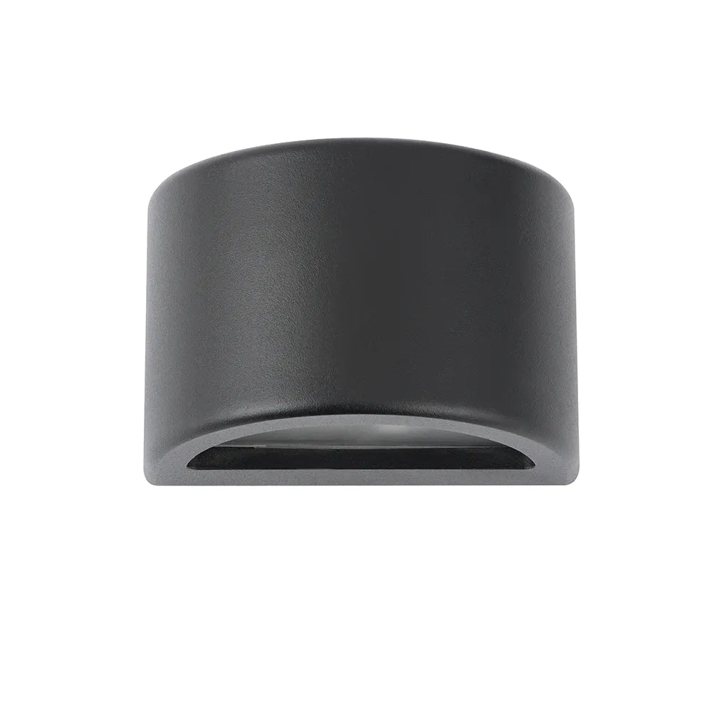 Ste: Exterior 12V Matte Black Curved Surface Mounted Step / Wall Lights