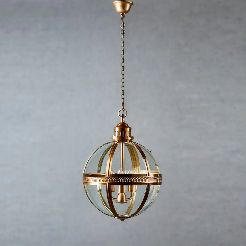 Saxon Antique Brass Light Pendant