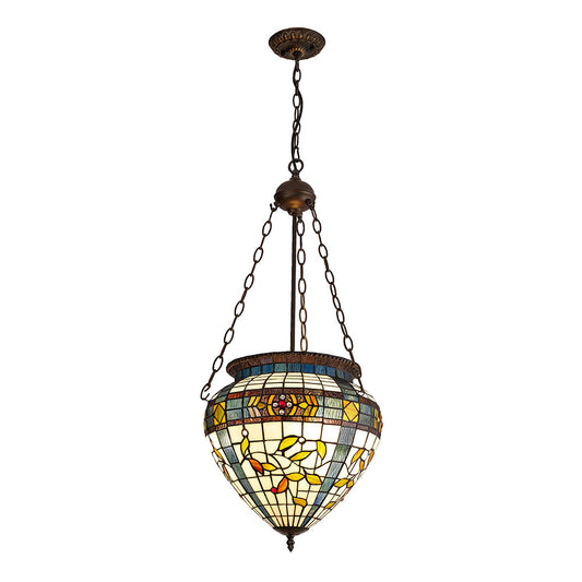 Cone Shape 14 Inch Lead Light Pendant