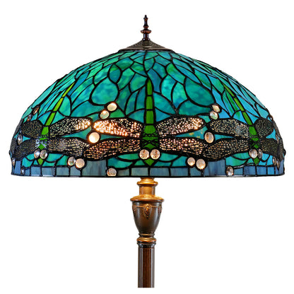 Sylvia Dragonfly Tiffany Floor Lamp
