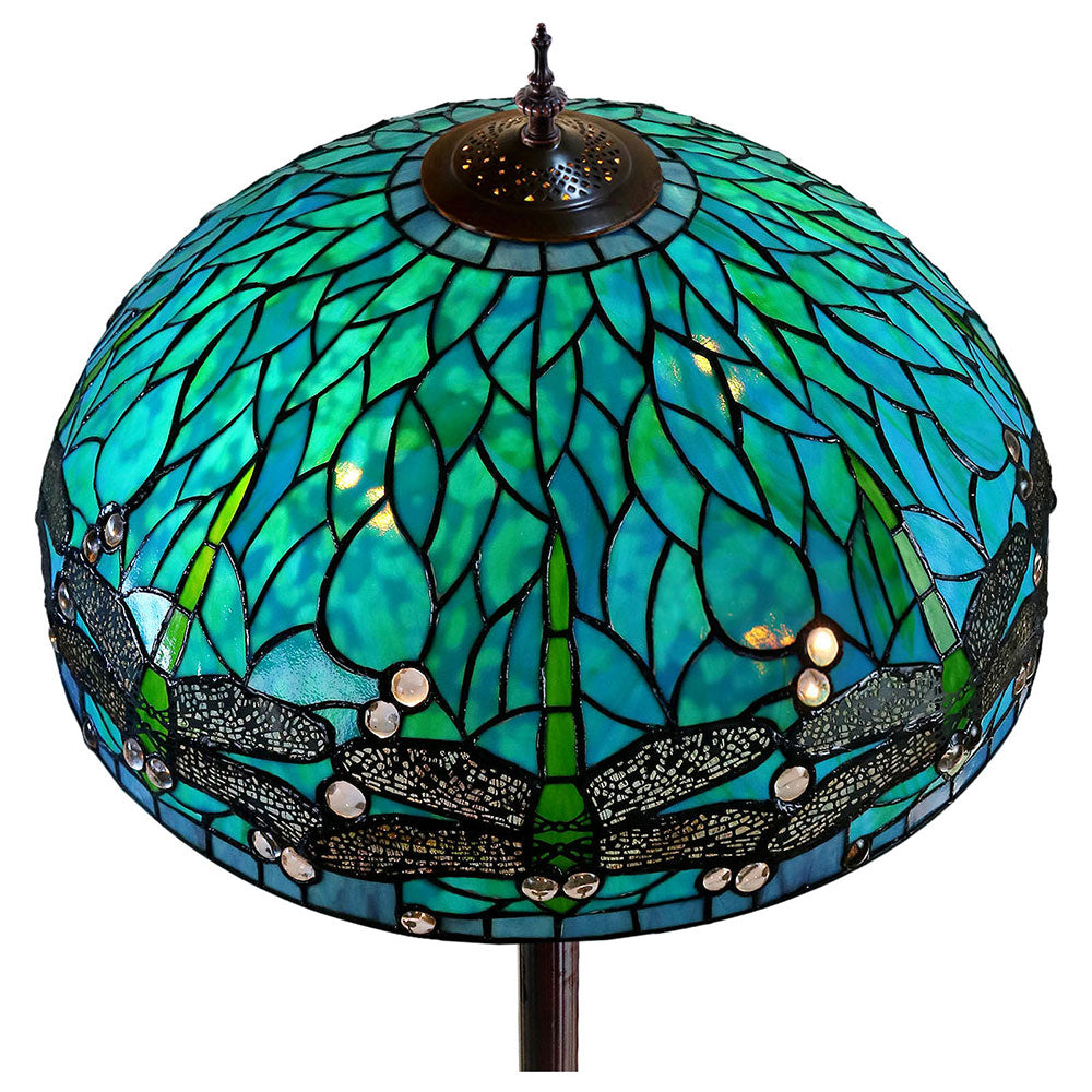 Sylvia Dragonfly Tiffany Floor Lamp