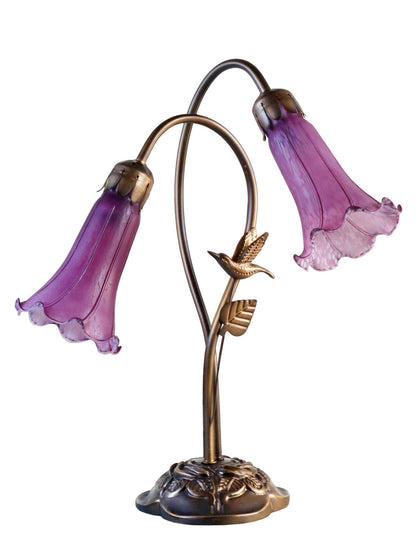 Twin Hummingbird Lily Tiffany Lamp