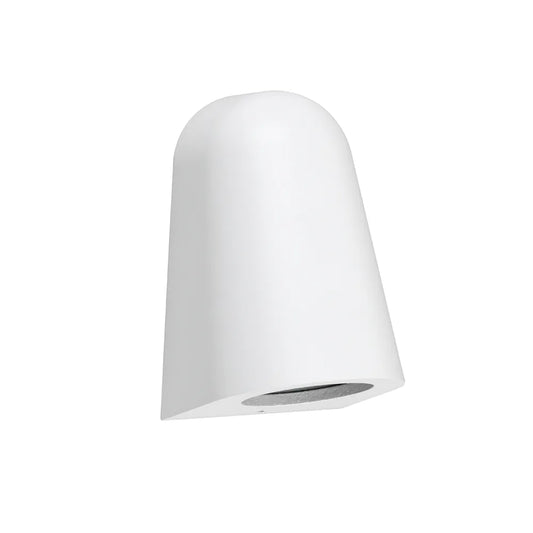 Torque: Exterior Gu10/Mr16 Matte White Surface Mounted Cone Wall Lights