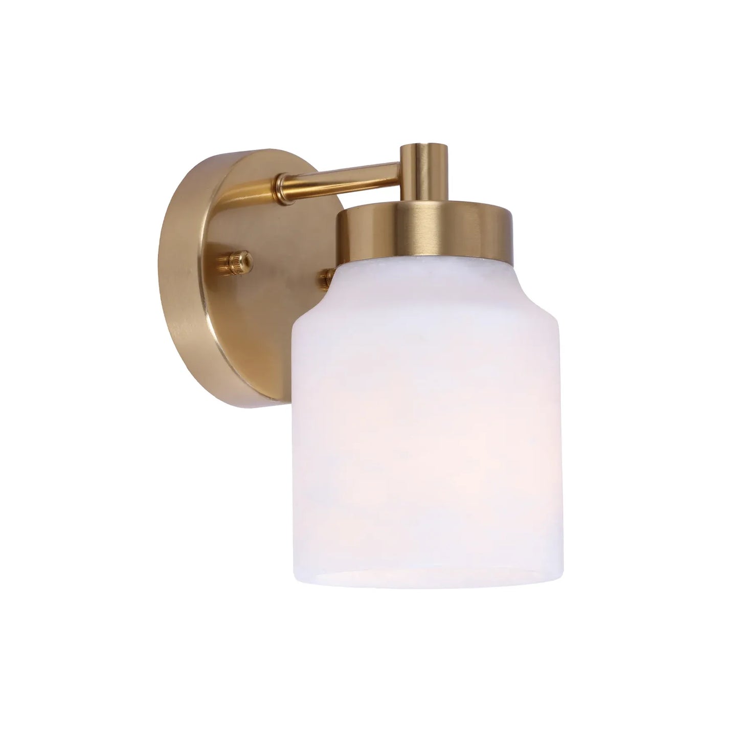 TUFO: Interior White Jar Alabaster with Brass Highlight Wall Light