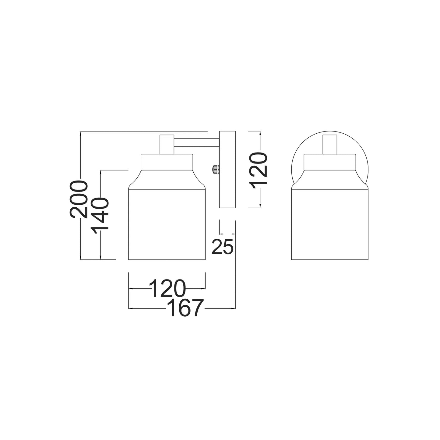 TUFO: Interior White Jar Alabaster with Brass Highlight Wall Light