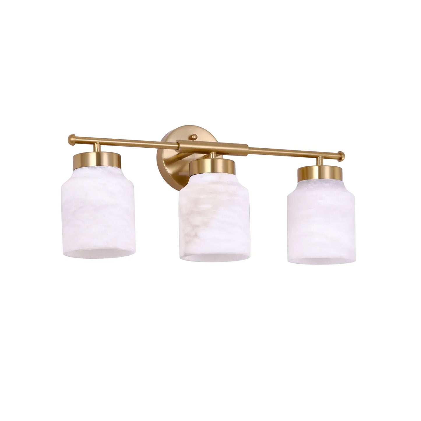 TUFO: Interior White Jar Alabaster with Brass Highlight Wall Light