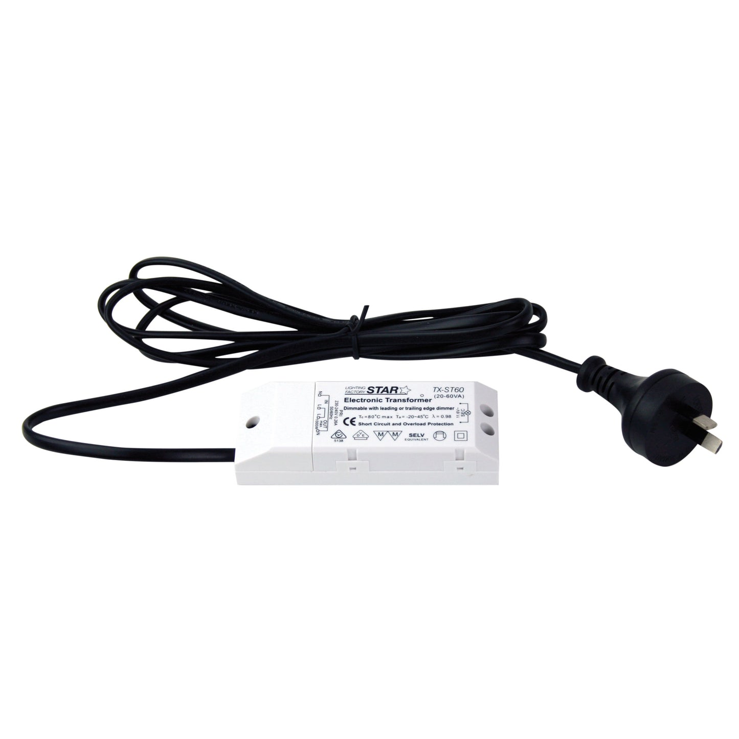 Tx-Star-60Va Fp Electronic Transformer 240-12V with Flex and Plug