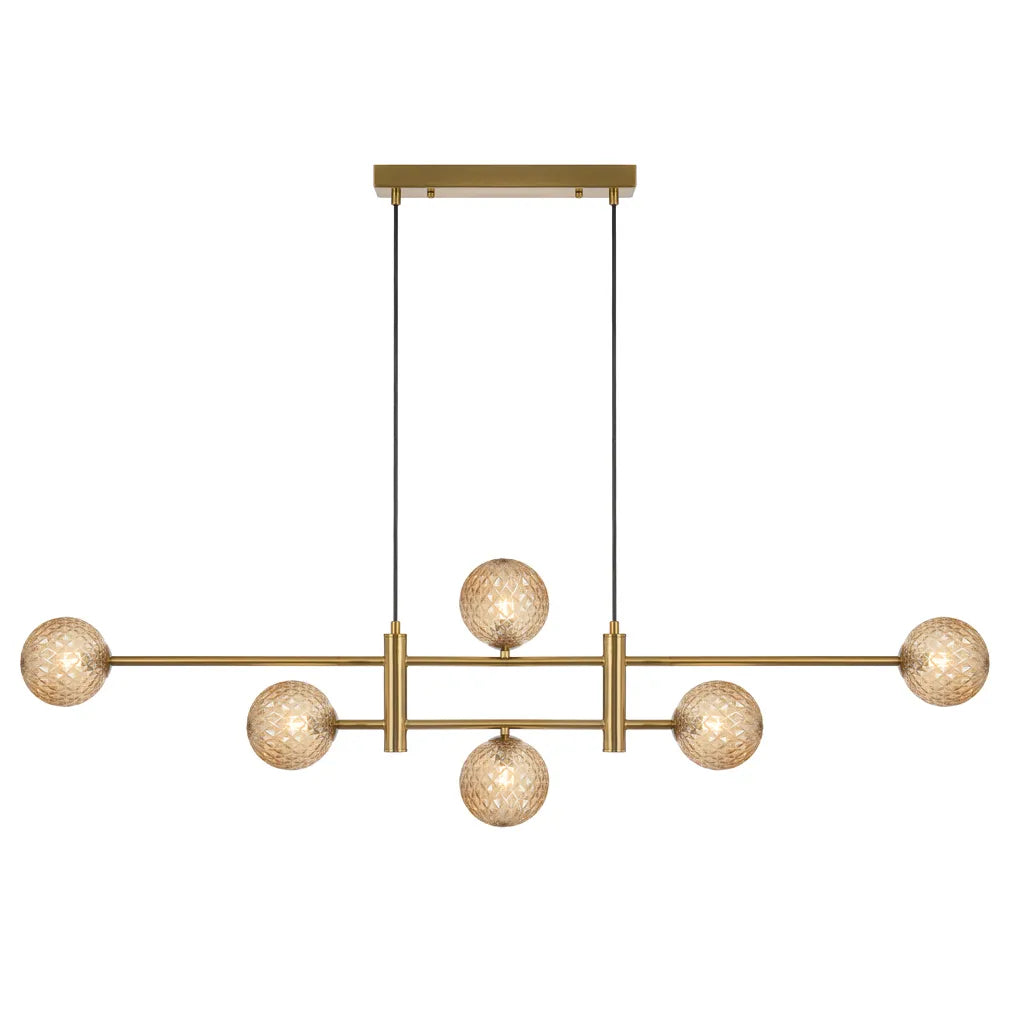 Tyson 6 Light Pendant - Antique Gold