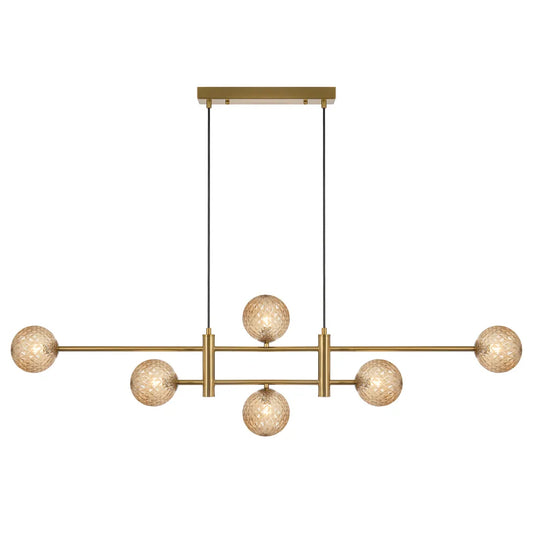 Tyson 6 Light Pendant - Antique Gold