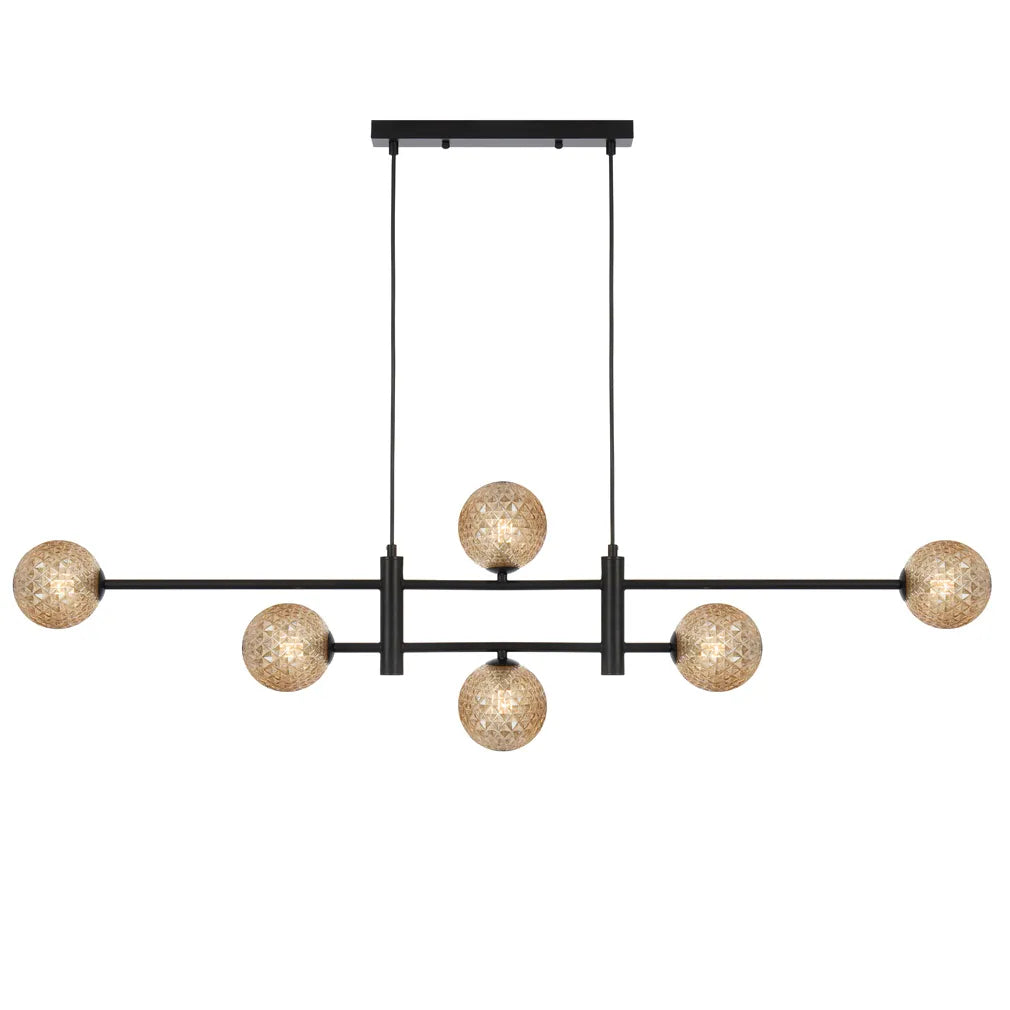 Tyson 6 Light Pendant - Black