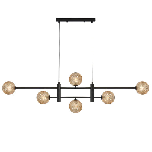 Tyson 6 Light Pendant - Black