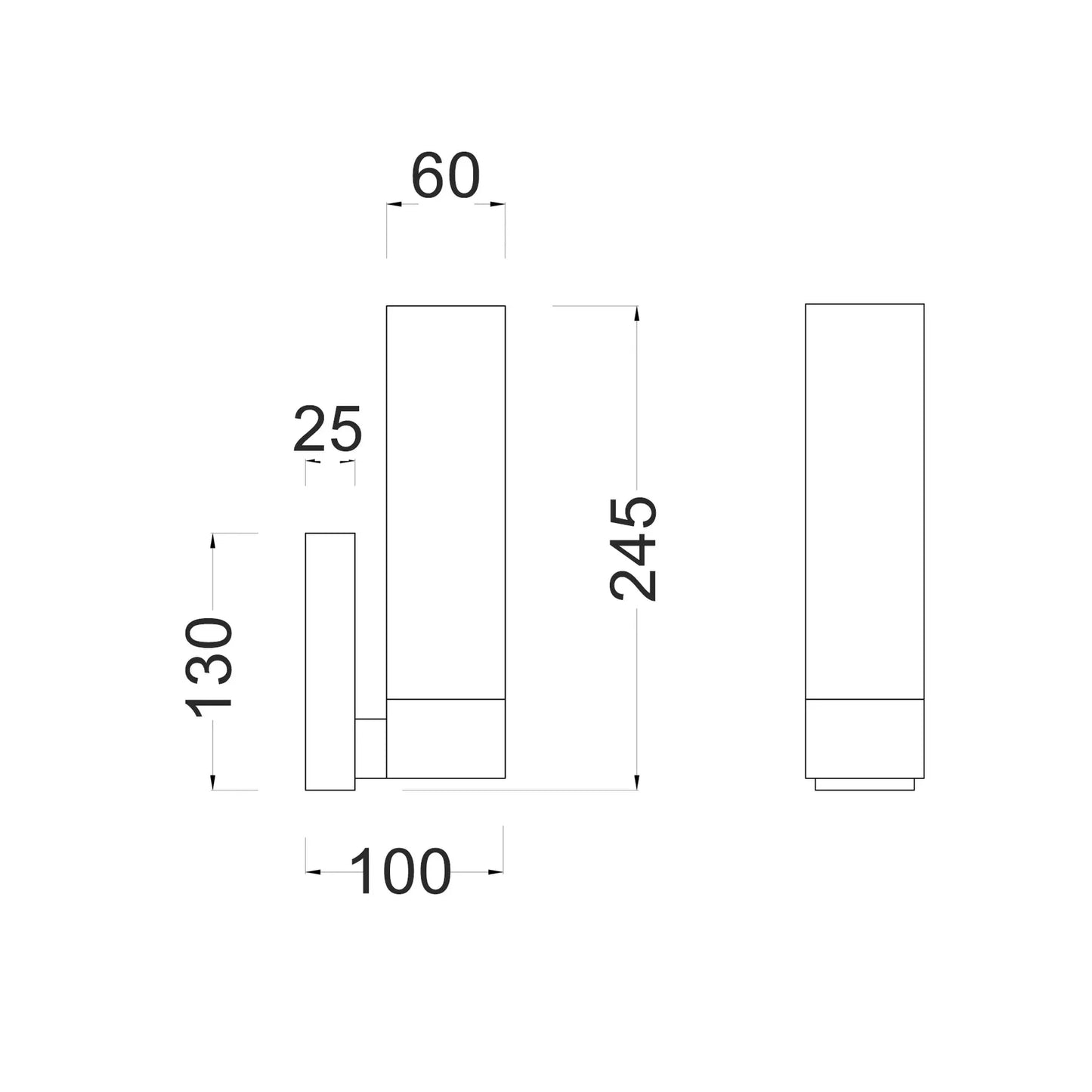 VARA: Interior Tubular Up Opal Glass Wall Lights