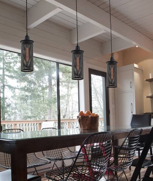 Veneto Black Mesh Pendant Lights