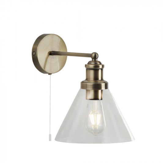 Clifford Wall Light in Antique Brass