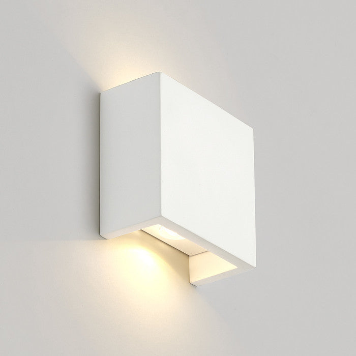 Quade Square Plaster Wall Light