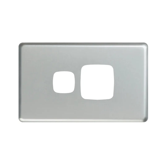 Excel - Powerpoint Coverplate 1 Gang - Matt Silver