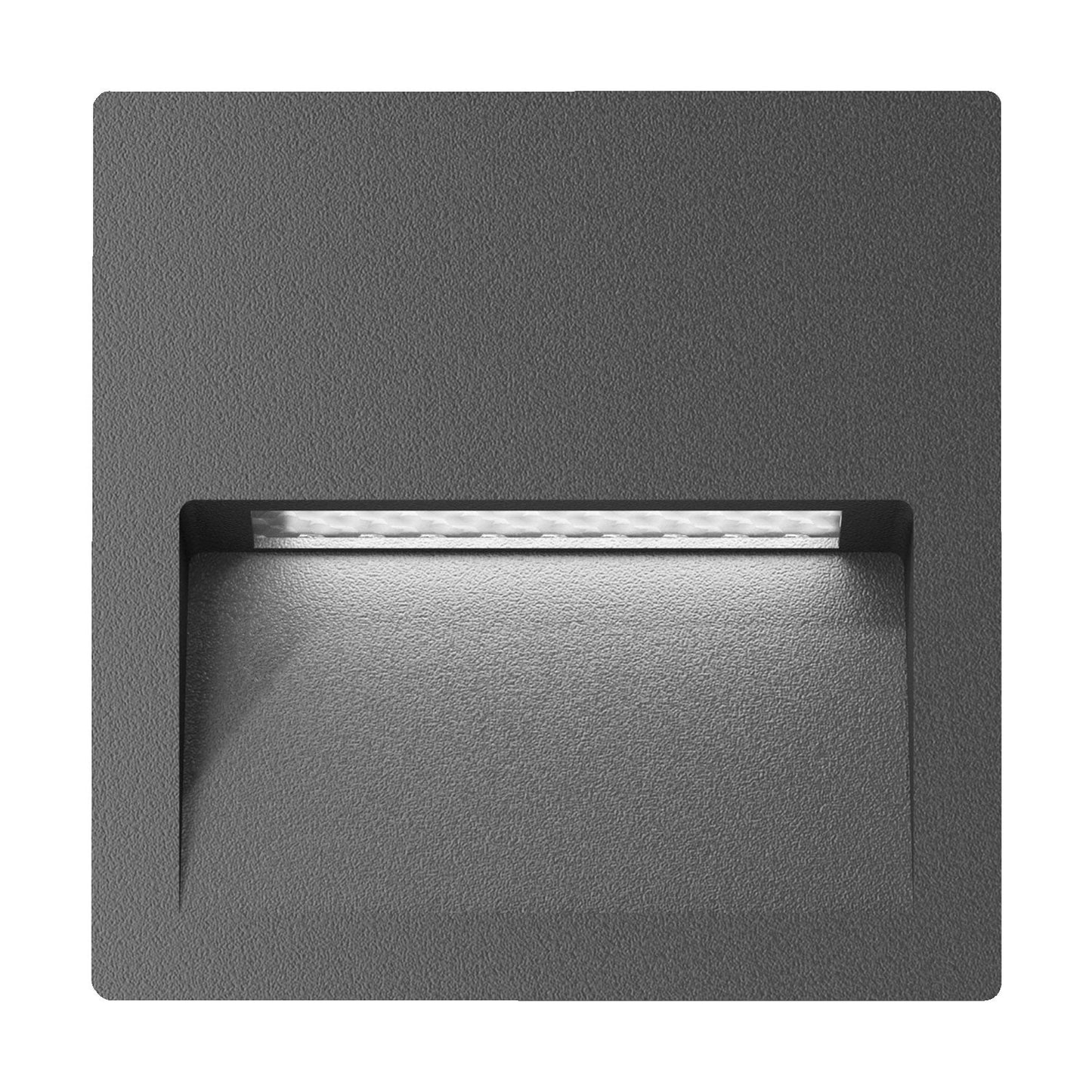 Zac-4 Square Recessed 4w 12v Dark Grey