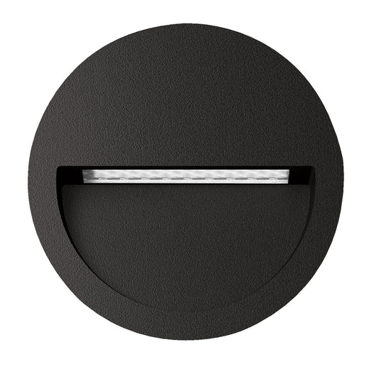 Zac-4 Round Recessed 4w Black