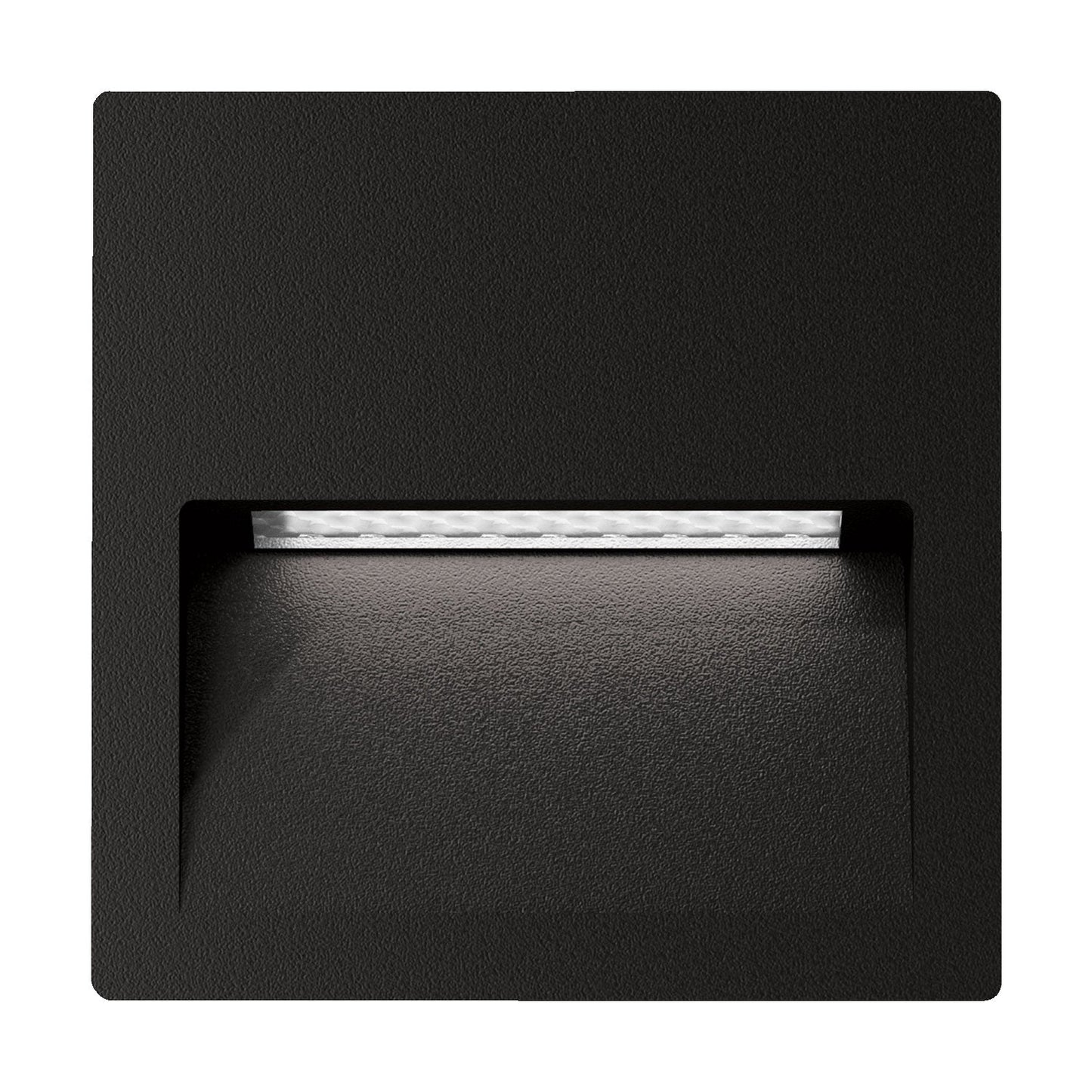 Zac-4 Square Recessed 4w Black