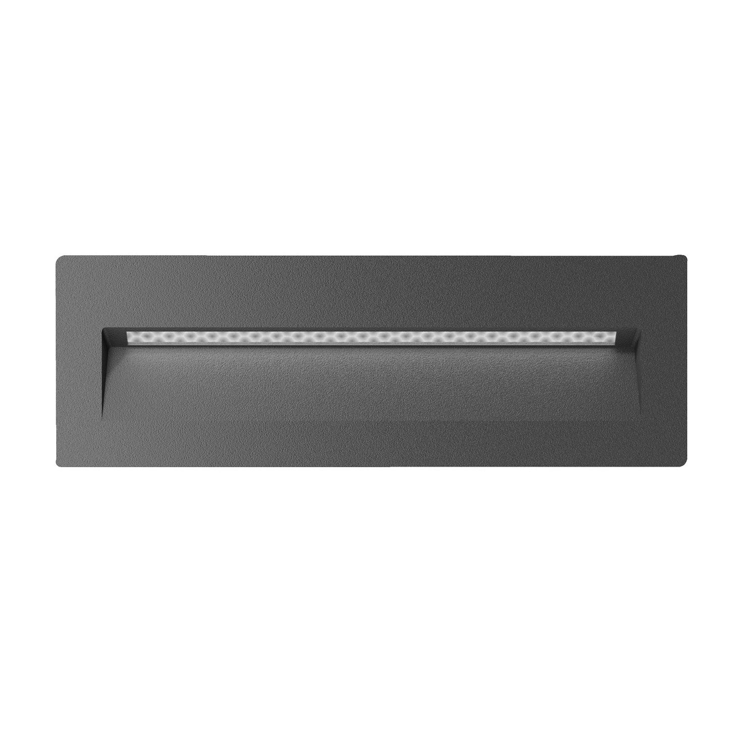 Zac-8 Recessedtangle Wall Light Recessed 8w 12v Dark Grey