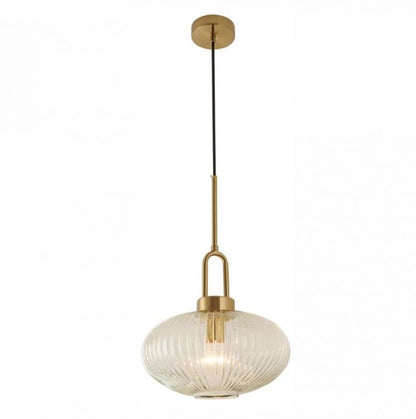 Cape Satin Brass Clear Pendant
