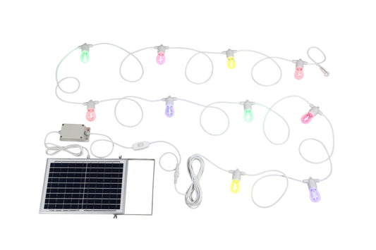 Festoon Solar Kit - 10 Light Kit - Multi Colour