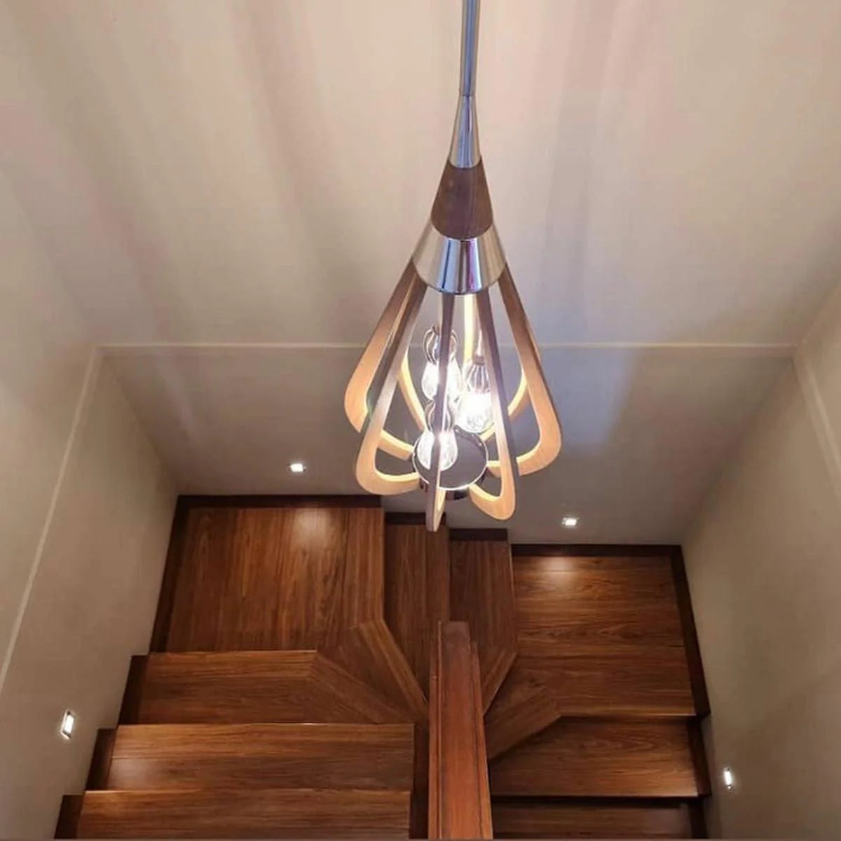BONITO Taupe Wood Tear Drop Pendant Lights