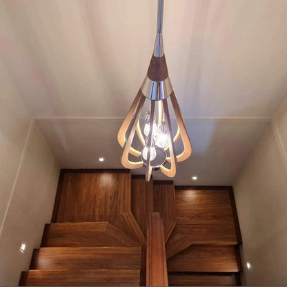 BONITO Taupe Wood Tear Drop Pendant Lights