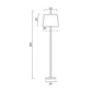 Dior Floor Lamp  White / Ab