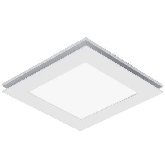 Flow Tri Colour LED 300mm White Square Exhaust Fan Light Combo