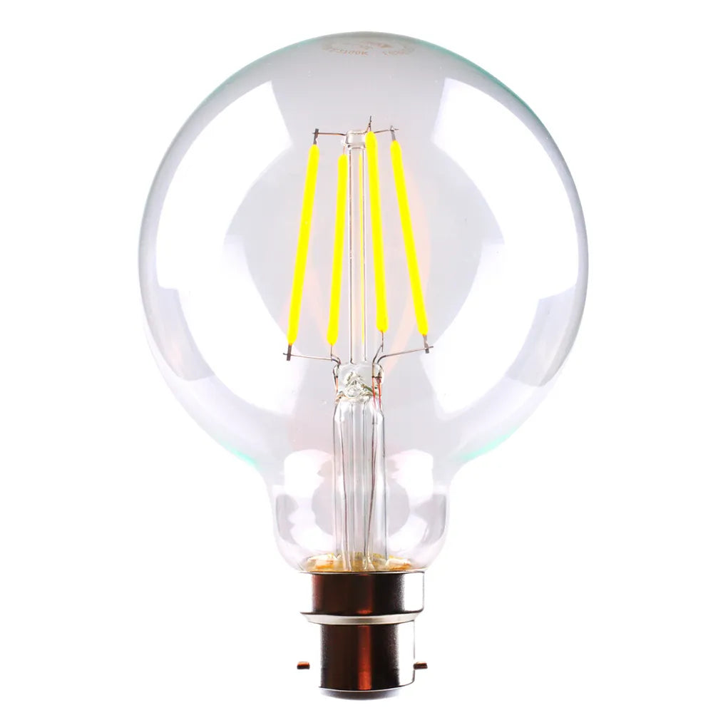 LED G95 LAMP 6W B22 WW CLR DIMMABLE