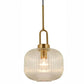 Main Satin Brass Clear Pendant