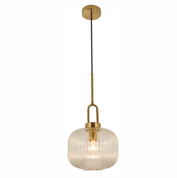Main Satin Brass Clear Pendant